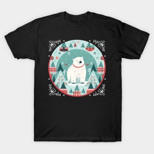 Polar Bear in Ornament, Love Bears T-Shirt